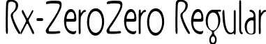 Rx-ZeroZero Regular font - RxZZ__.ttf