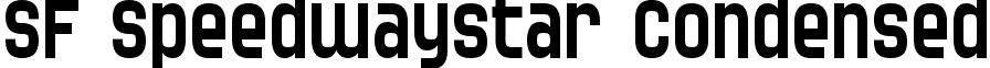 SF Speedwaystar Condensed font - SF Speedwaystar Condensed Regular.ttf