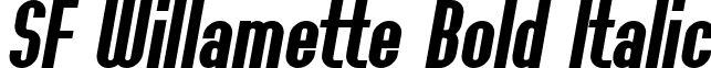 SF Willamette Bold Italic font - SFWillametteBoldItalic.ttf