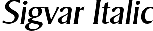 Sigvar Italic font - SigvarItalic.ttf