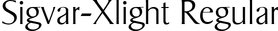 Sigvar-Xlight Regular font - Sigvar-Xlight.ttf