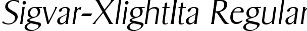 Sigvar-XlightIta Regular font - Sigvar-XlightIta.ttf