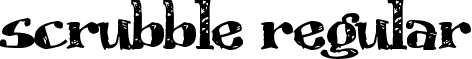 Scrubble Regular font - scrubble.ttf