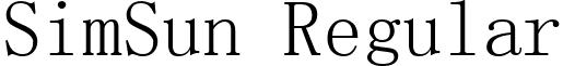 SimSun Regular font - SIMSUN.ttf