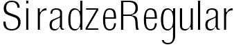 Siradze Regular font - SIRADZE.ttf