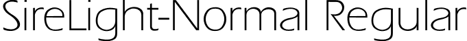 SireLight-Normal Regular font - sire.ttf