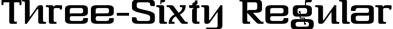 Three-Sixty Regular font - ThreSixt_2.ttf