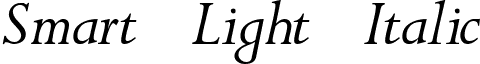 Smart Light Italic font - SMARTI.ttf