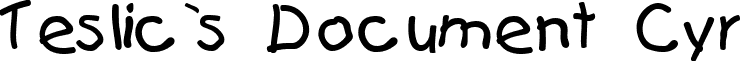 Teslic`s Document Cyr font - TESLDOC.ttf