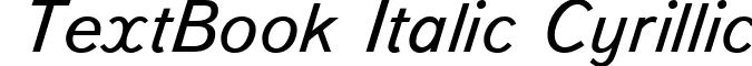 TextBook Italic Cyrillic font - TXB56.ttf
