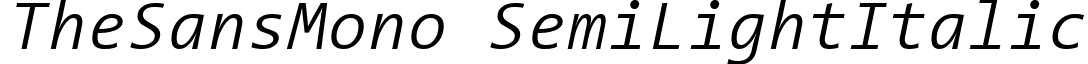 TheSansMono SemiLightItalic font - TheSansMonoSemiLightItalic.ttf