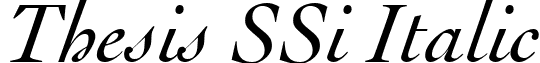 Thesis SSi Italic font - ThesisSSiItalic.ttf