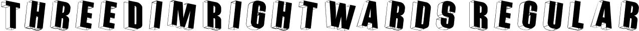 ThreeDimRightwards Regular font - ThreeDimRightwards.ttf