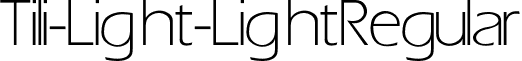 Tili-Light-Light Regular font - tili.ttf