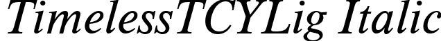 TimelessTCYLig Italic font - TC05022T.ttf
