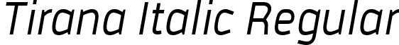 Tirana Italic Regular font - TIRANAItalic.ttf