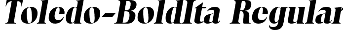 Toledo-BoldIta Regular font - Toledo-BoldIta.ttf