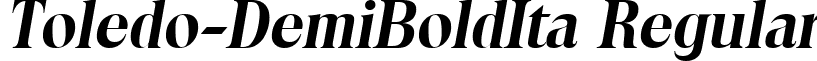 Toledo-DemiBoldIta Regular font - Toledo-DemiBoldIta.ttf