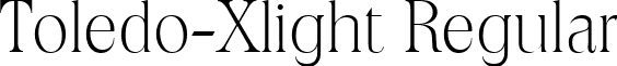 Toledo-Xlight Regular font - Toledo-Xlight.ttf
