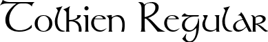 Tolkien Regular font - Tolkien Regular.ttf