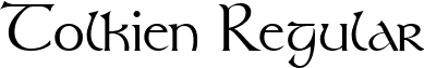 Tolkien Regular font - TolkienRegular.ttf