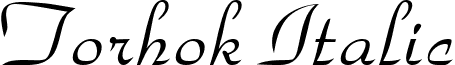 Torhok Italic font - Torhok Italic.ttf