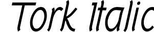 Tork Italic font - TorkItalic.ttf