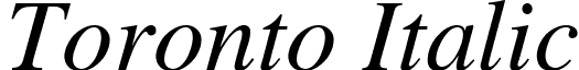 Toronto Italic font - TorontoItalic.ttf