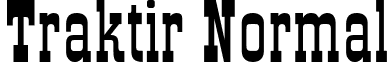 Traktir Normal font - TRAKT26.ttf