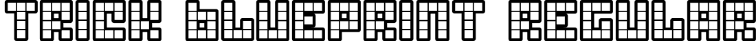 Trick Blueprint Regular font - TrickBlueprint.ttf