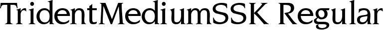 TridentMediumSSK Regular font - TridentMediumSSK.ttf