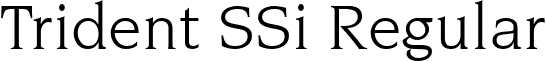 Trident SSi Regular font - TridentSSi.ttf