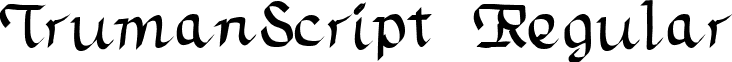 TrumanScript Regular font - TrumanScript.ttf
