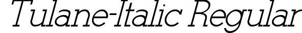 Tulane-Italic Regular font - tulanei.ttf