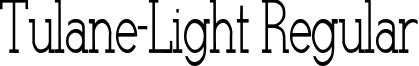 Tulane-Light Regular font - tulanel.ttf