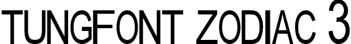 tungfont zodiac 3 font - tungfontzodiac3.ttf