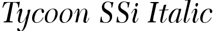 Tycoon SSi Italic font - TycoonSSiItalic.ttf