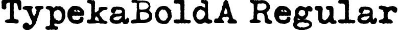 TypekaBoldA Regular font - TypekaBoldA.ttf