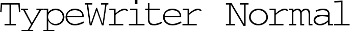TypeWriter Normal font - TYPEW6.ttf