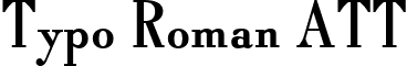 Typo Roman ATT font - TypoRomanATT.ttf