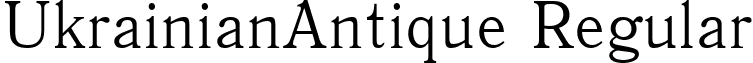 UkrainianAntique Regular font - NANTIQUE.ttf