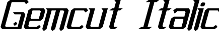 Gemcut Italic font - Gemcut Italic.ttf