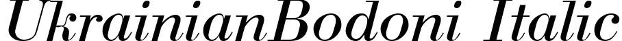 UkrainianBodoni Italic font - UkrainianBodoni Italic.ttf