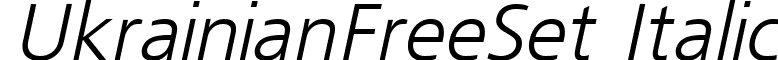 UkrainianFreeSet Italic font - UkrainianFreeSet Italic.ttf