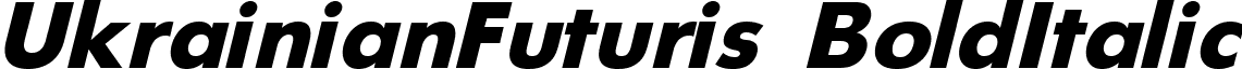 UkrainianFuturis BoldItalic font - TFUTURIS.ttf