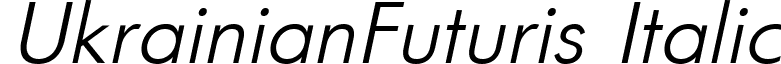 UkrainianFuturis Italic font - IFUTURIS.ttf