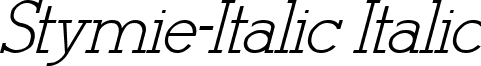Stymie-Italic Italic font - STYMIEI.ttf