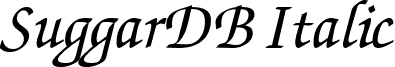 SuggarDB Italic font - SuggarDBItalic.ttf