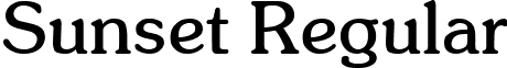 Sunset Regular font - SunsetRegular.ttf