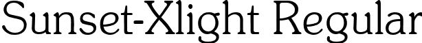 Sunset-Xlight Regular font - Sunset-Xlight.ttf